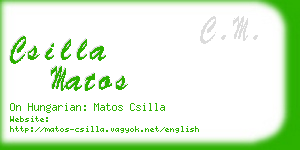 csilla matos business card